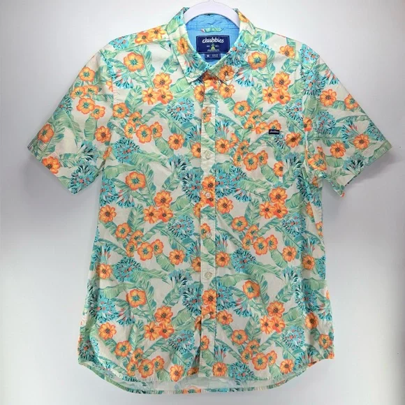 Chubbies The Flower Leader Friday Shirt Short Sleeve Size Medium - Picture 2 of 10